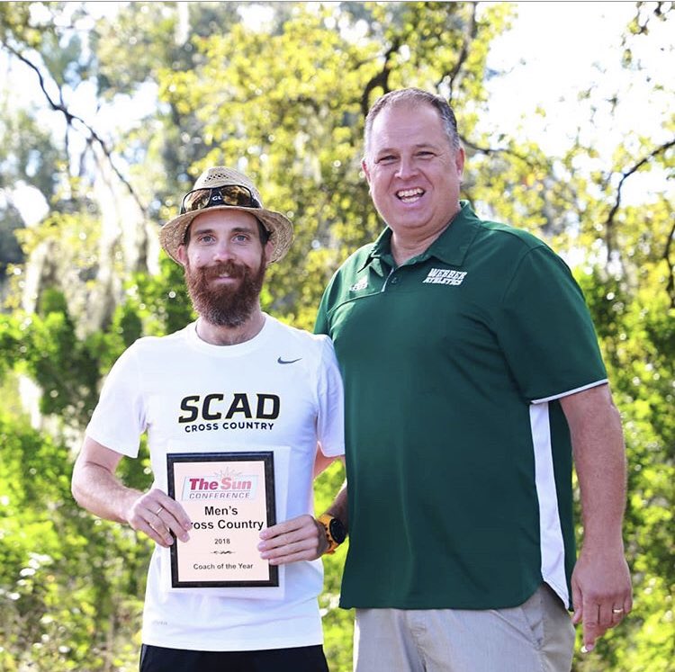 SCADSAVMXC's tweet image. Coach Reagan was named Coach of the Year for both men’s and women’s teams at the 2018 Sun Conference Cross Country Championship. Congratulations!!! #scadathletics #scadsavannah #scadxc #naiaxc #thesunconferencexc #crosscountry #running
@SCADSAVWXC @preaganrunning
