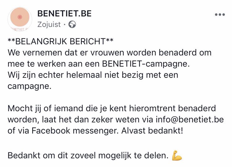vzw BENETIET.BE tweet media