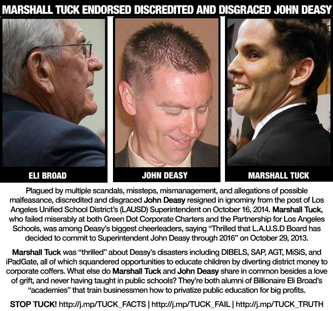 PESJA_LA's tweet photo. Marshall Tuck endorsed discredited and disgraced John Deasy https://t.co/sie9Y1uafn  #TuckNO #EdReform #LAUSD #VotePublicEd #TeamTony https://t.co/IQo9yRDjXU