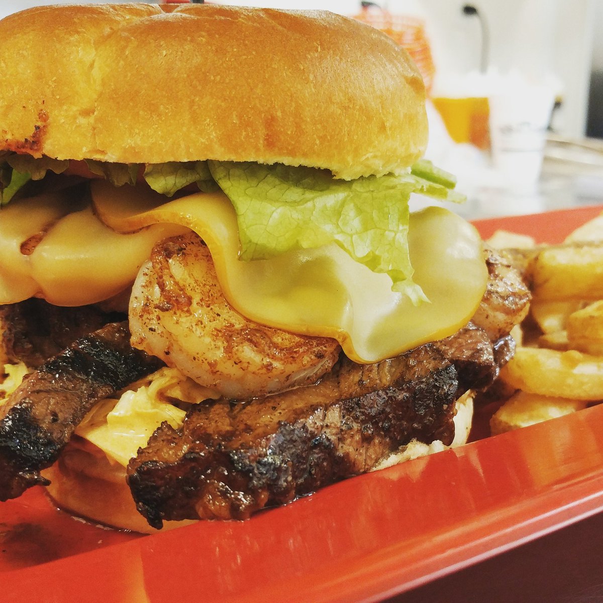 Come get surf and turf today! #CAB #surfandturf #downtownnewbern #beerarmyburgercompany