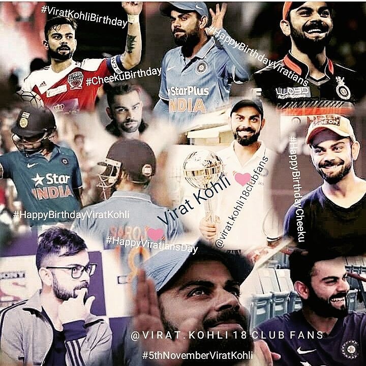 \"One SUN, One MOON so does One ViRAT KOHLI\"   love u virat  Happy birthday    