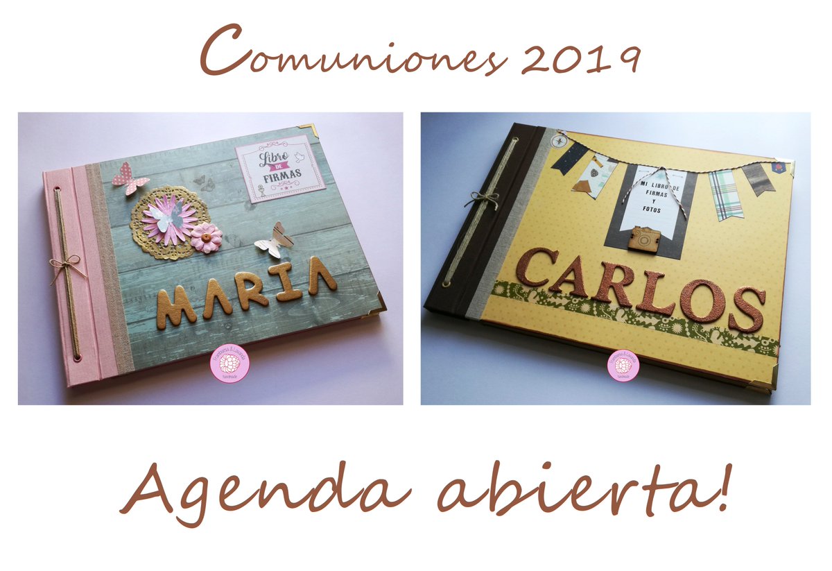 Ya tenemos la #agendaabierta para las #comuniones! No lo dejéis para el final! #regalospersonalizados #regaloshandmade #regaloshechosamano #regaloscomuniones  #albumfirmas #albumfotos #savethedate #reservafecha #handmade #hechoamano #original #diferente #unico  #FrambuesayLavanda
