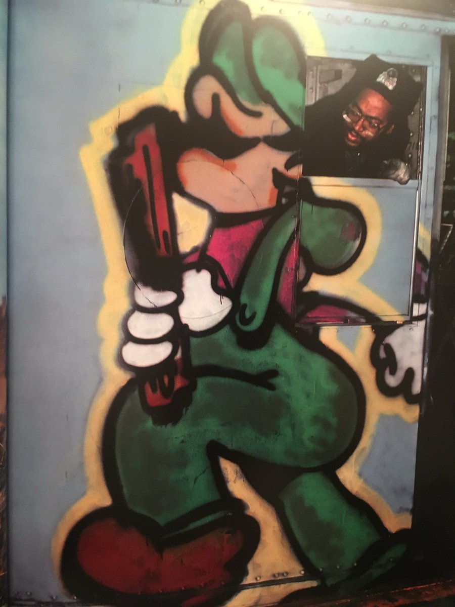 BanjoLoder's tweet image. Manhattan sub way art (Martha Cooper &amp;amp; Henry Chalfant). Mario by Son 1 &amp;amp; Rem 1981 #graffiti #streetart #nintendo #supermario #subway