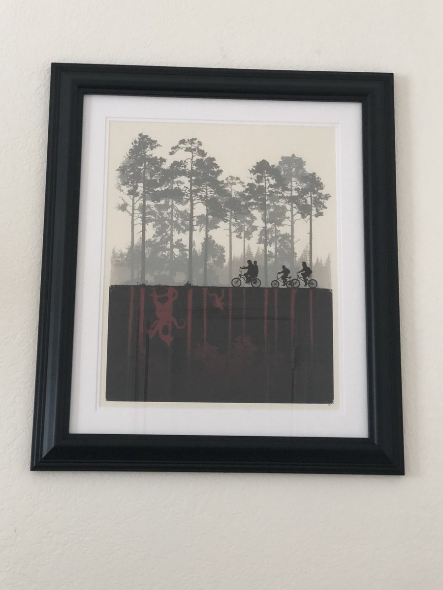 pmasher's tweet image. Finally got to hang up some art! #framedestination