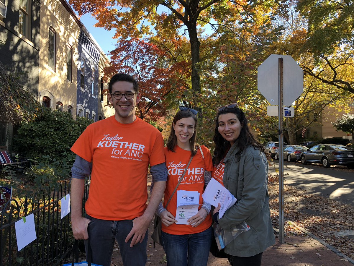 VoteKuether's tweet image. If you see these orange-shirted folks around ANC 6B05, say hello! #DCision18