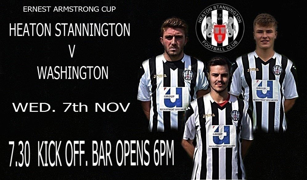 Get yourself along to Grounsell Park on Wednesday for our Ernest Armstrong 2nd round tie against Washington. Admission £5,£2 & kids free. Can we keep this fantastic unbeaten run going.
