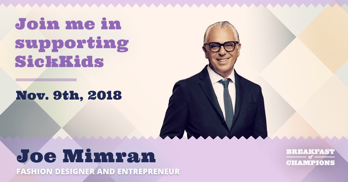 Joe Mimran is a retail, fashion, and business pioneer who has founded some of Canada's most iconic brands: Joe Fresh, Club Monaco, Caban, and Alfred Sung. You can tune in to watch Joe as a Dragon on CBC’s hit show Dragons’ Den, or better yet, join him at our breakfast on Nov 9th!