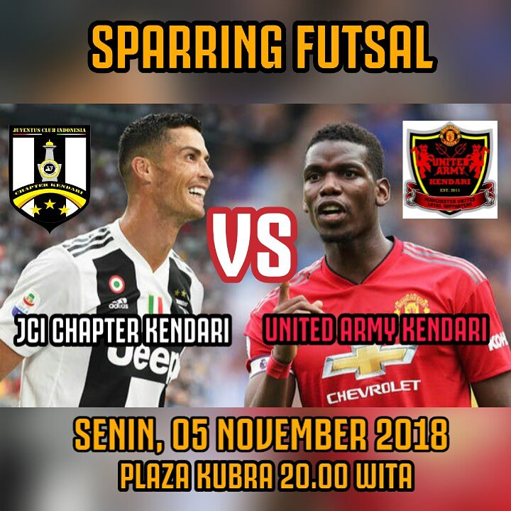 JUKE!! Bakal ada sparring futsal bersama temen temen dari <a href="/unitedarmy_KDI/">UNITED ARMY KENDARI</a> hari ini. So, siapkan attribute futsalnya 👌