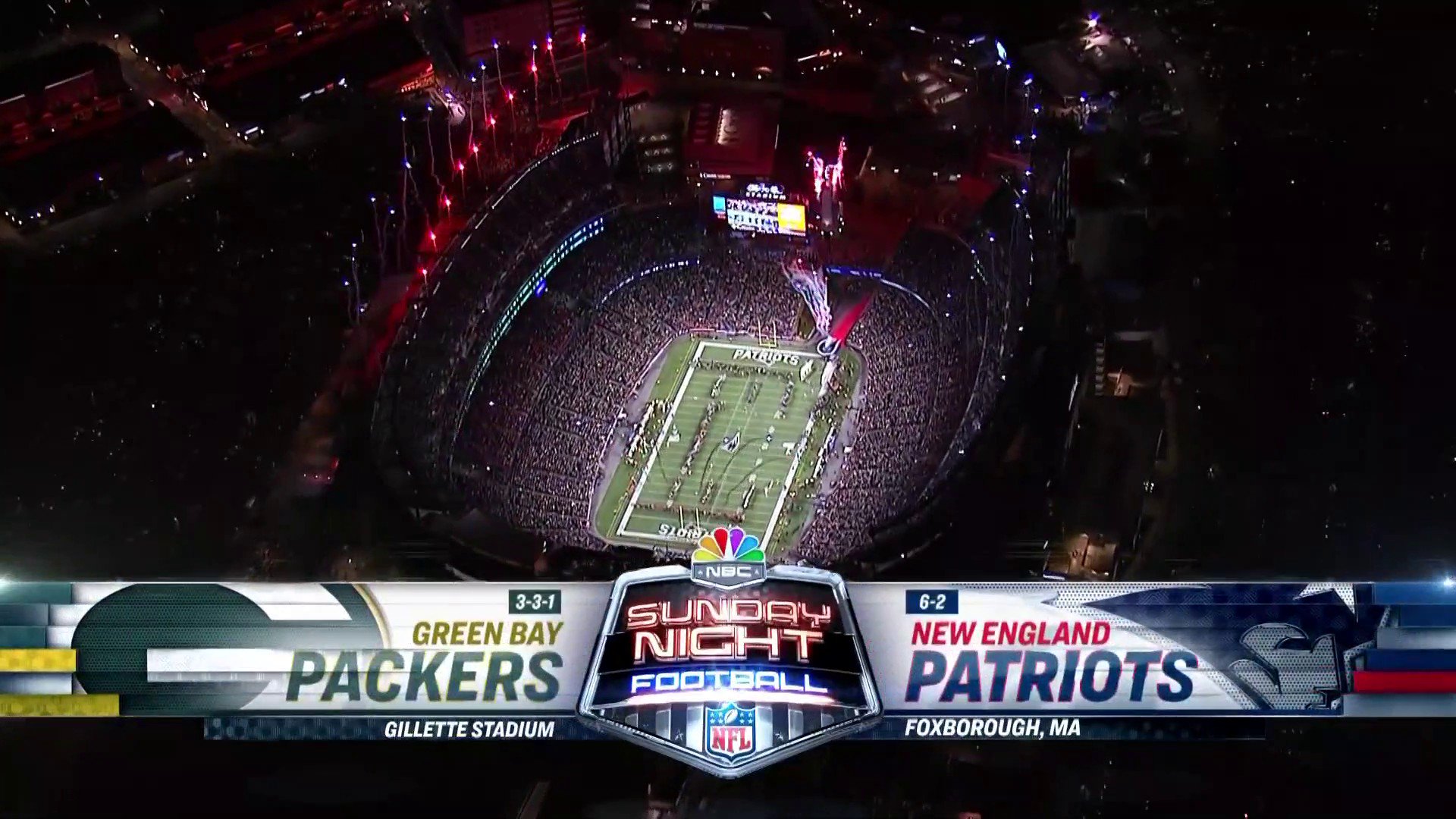 NBC Sports on X: 'Welcome to the MAIN EVENT! Packers versus Patriots live  on Sunday Night Football. Watch more on NBC or stream here:    / X