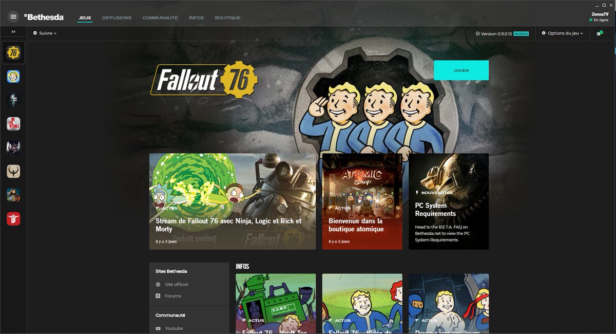 ZeroOsaTV's tweet image. Aujourd'hui j'ai pu test #Fallout76 et la prochaine fois que je joue sa sera en record et en live dans une dizaine de jour