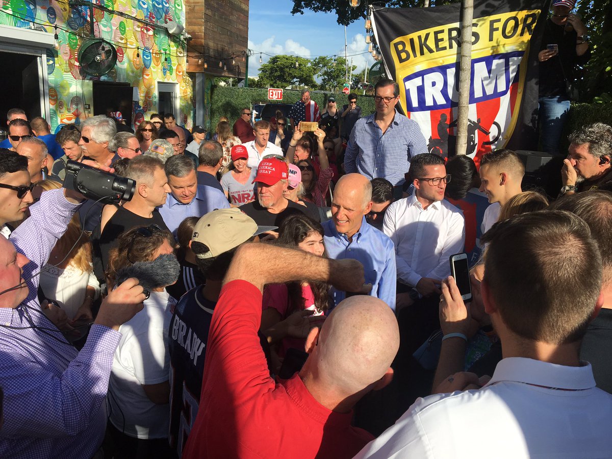 BIKERS FOR TRUMP rally in Ft Lauderdale with @ScottforFlorida