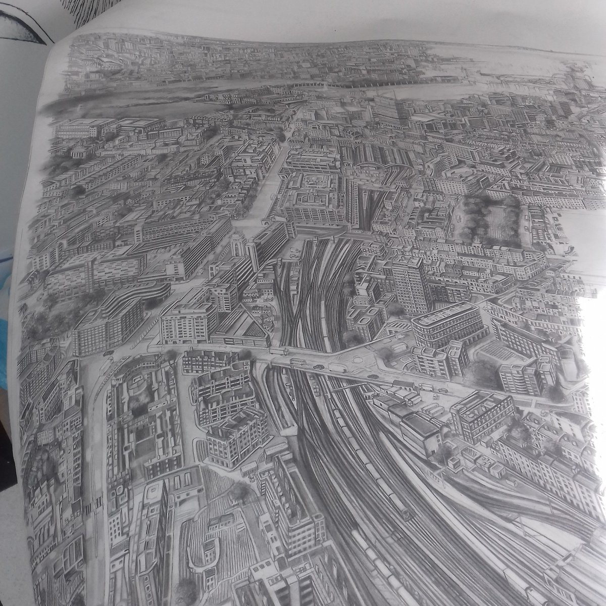 Victoria London.Work in progress drawing by Paul Hiles Nov 2018
