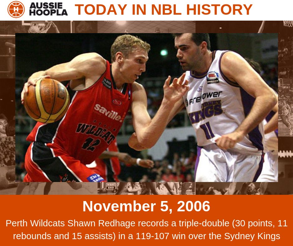 #NBLhistory <a href="/Redhage42/">Shawn Redhage</a> played 13 seasons in the NBL, winning 4 NBL titles with the Perth Wildcats (2010, 2014, 2016-17). He averaged 15 points, 6 rebounds and 3 assists over his career. Listen to Shawn talk about his career on the podcast buff.ly/2P1NwdA