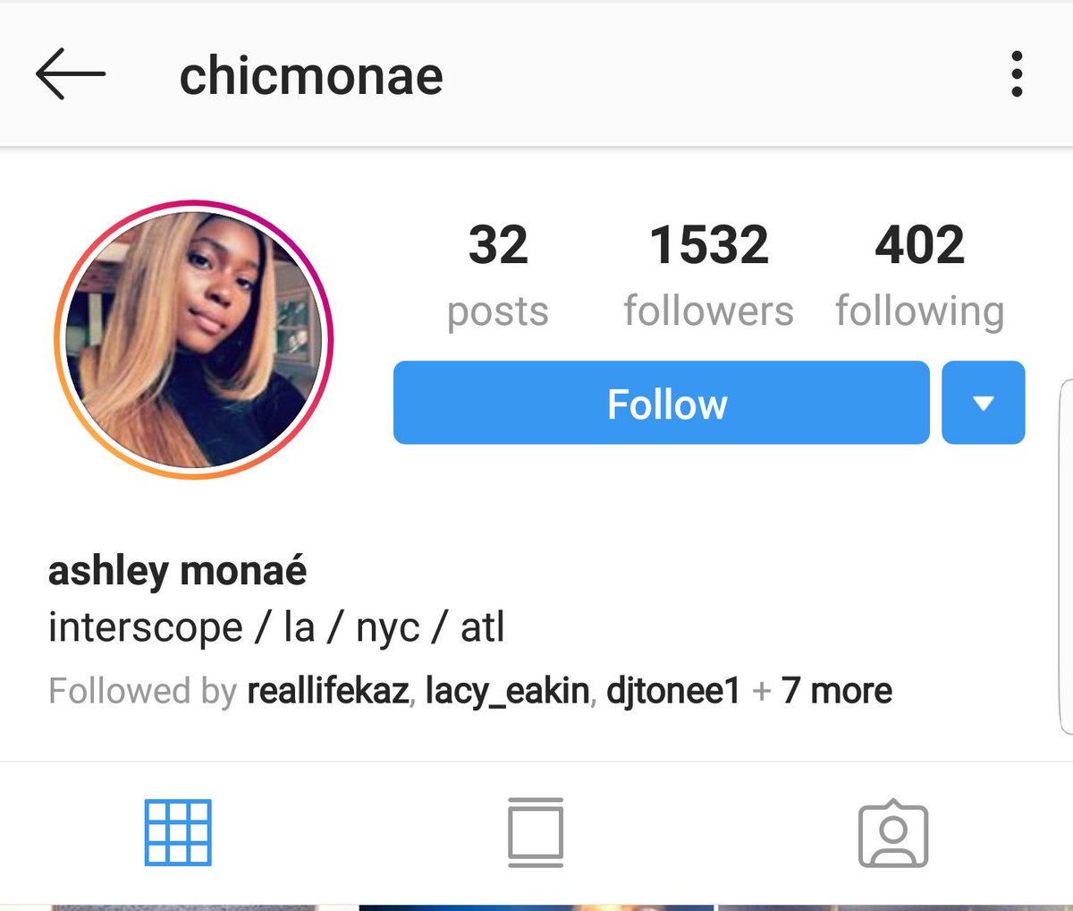 Ashley MonaéIG: chicmonaeEntertainmentA&R Coordinator at Interscope