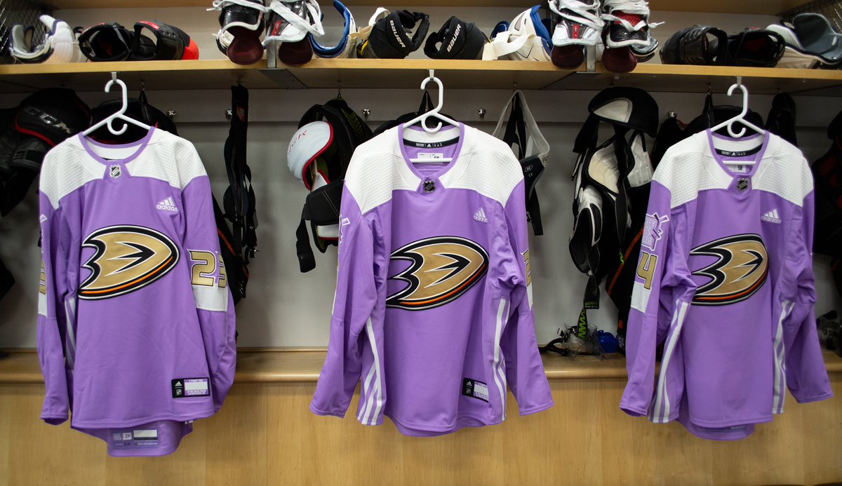 anaheim ducks hockey fights cancer jersey