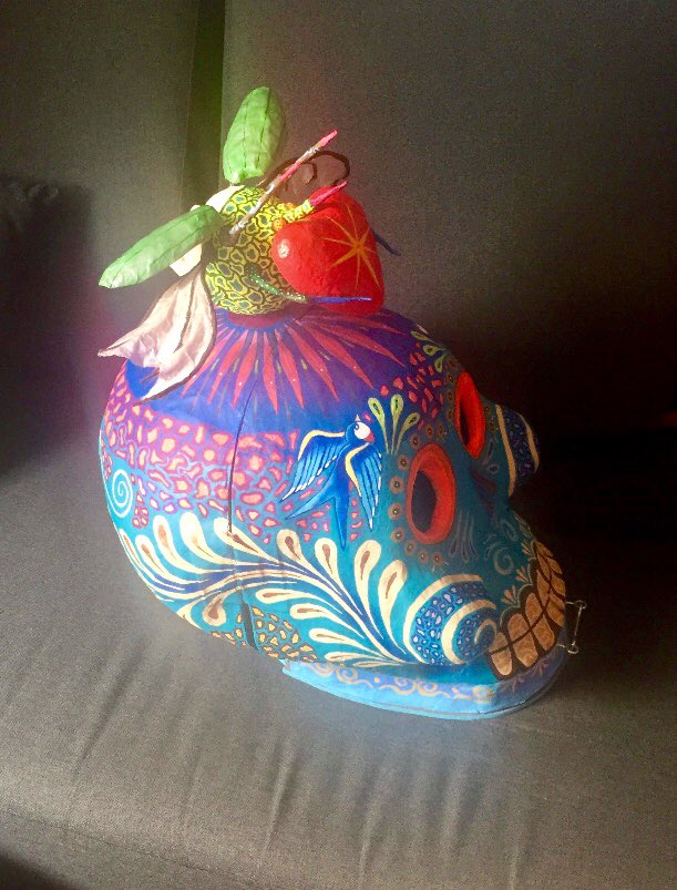 SrKalacan's tweet photo. Segundo lugar Concurso Nacional “De principió a fin” 
Categoría día de muertos 💀 
Técnica Cartonería #FONART 😎 https://t.co/Tr8YPpKPD1