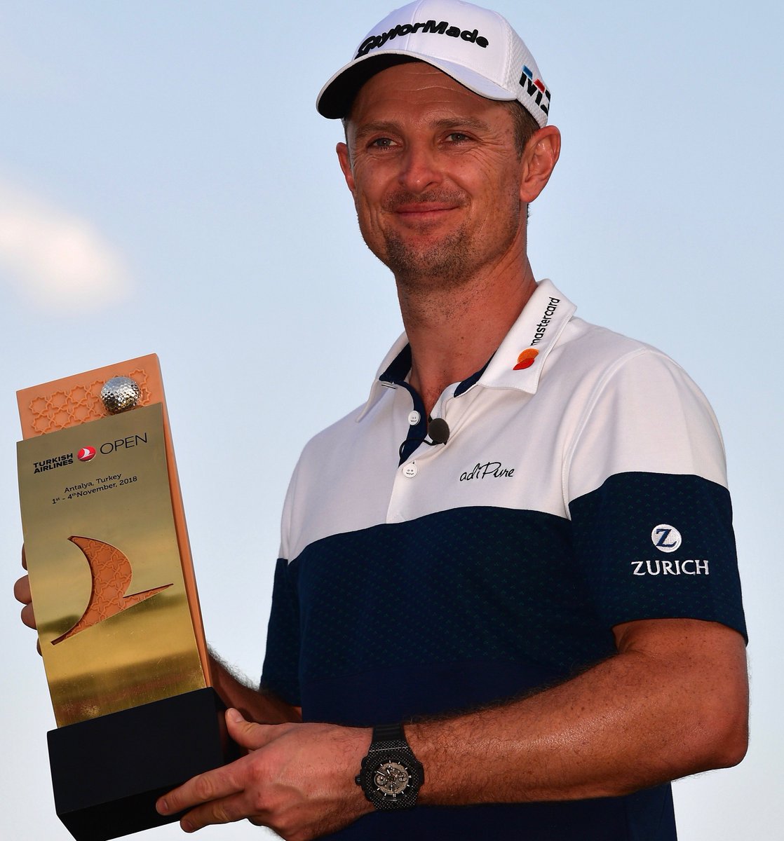 Mastercard's tweet photo. He 🌹 above them all! Congratulations @JustinRose99 on a Priceless win! https://t.co/50IWrjLfug