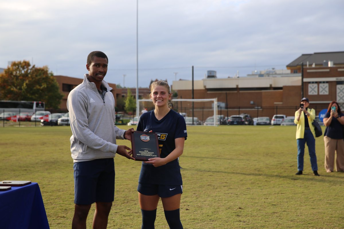 Congrats to <a href="/heidaragney/">Heiða Ragney</a> for being named the <a href="/SoConSports/">The Southern Conference</a> Tournament Most Outstanding Player!! Well-deserved! #letsgoG #BacktoBack #SoConWSOC
