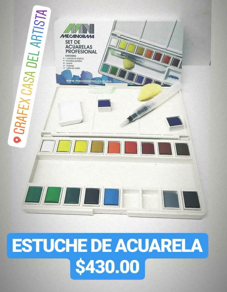 GrafexOrizaba's tweet photo. ESTUCHE DE ACUARELAS PROFESIONAL
.
#Watercolor #drawing #painting #paint #orizaba #veracruz #mexico https://t.co/i7JPzF2FB4