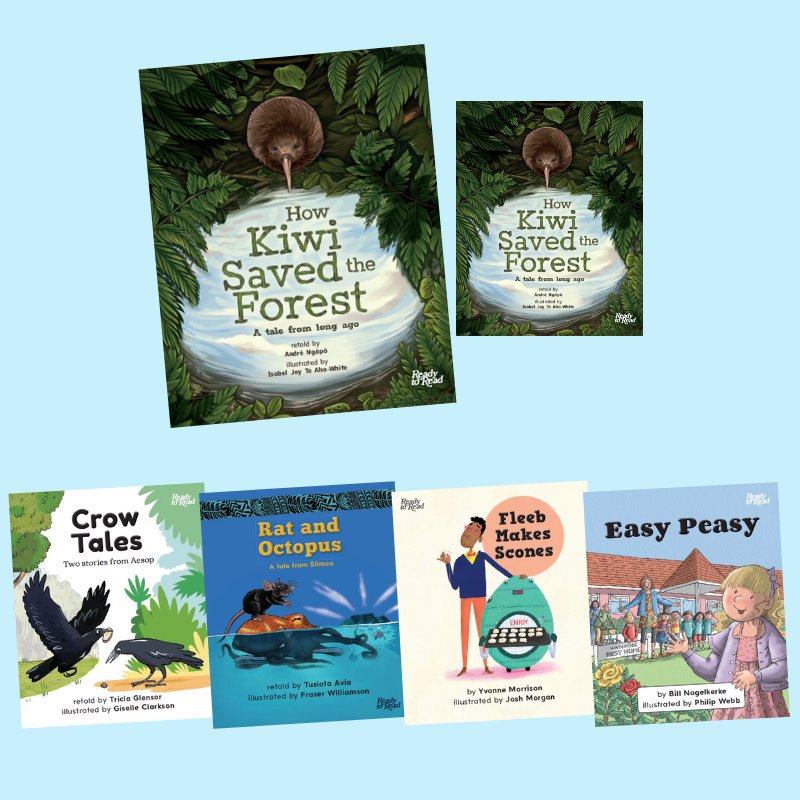 OUT THIS WEEK!

FIVE new Ready to Reads are headed to schools.

You'll find four great guided-reading titles, and one big book (plus a smaller version) for shared reading!

Teaching support material and audio will be on TKI shortly: bit.ly/2pIlF1W