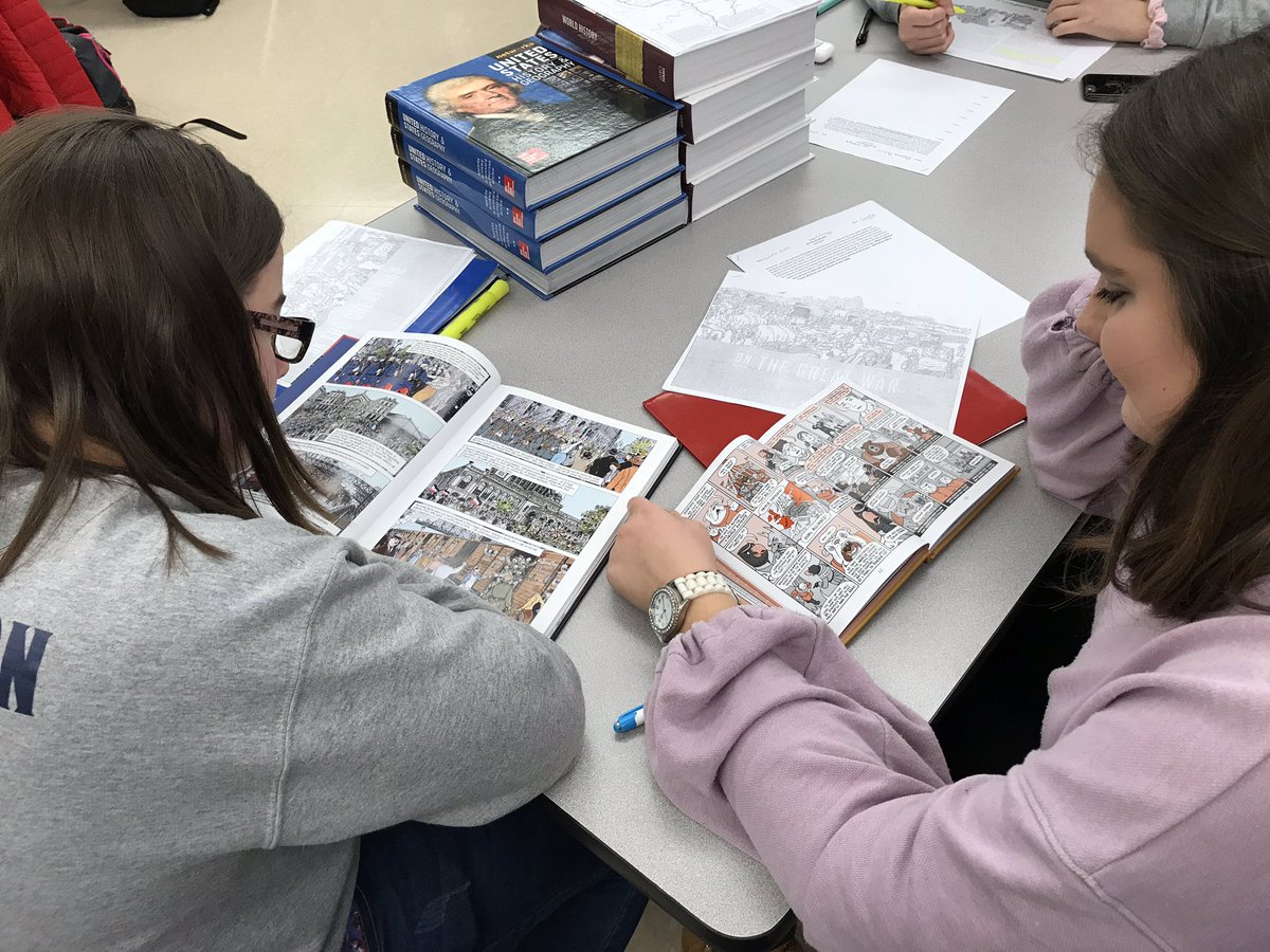 historycomics's tweet photo. Hi everyone! I teach HS social studies and am a reading specialist as well. Comics are an amazing literacy tool.  #educomix https://t.co/cOEnI8LWKG