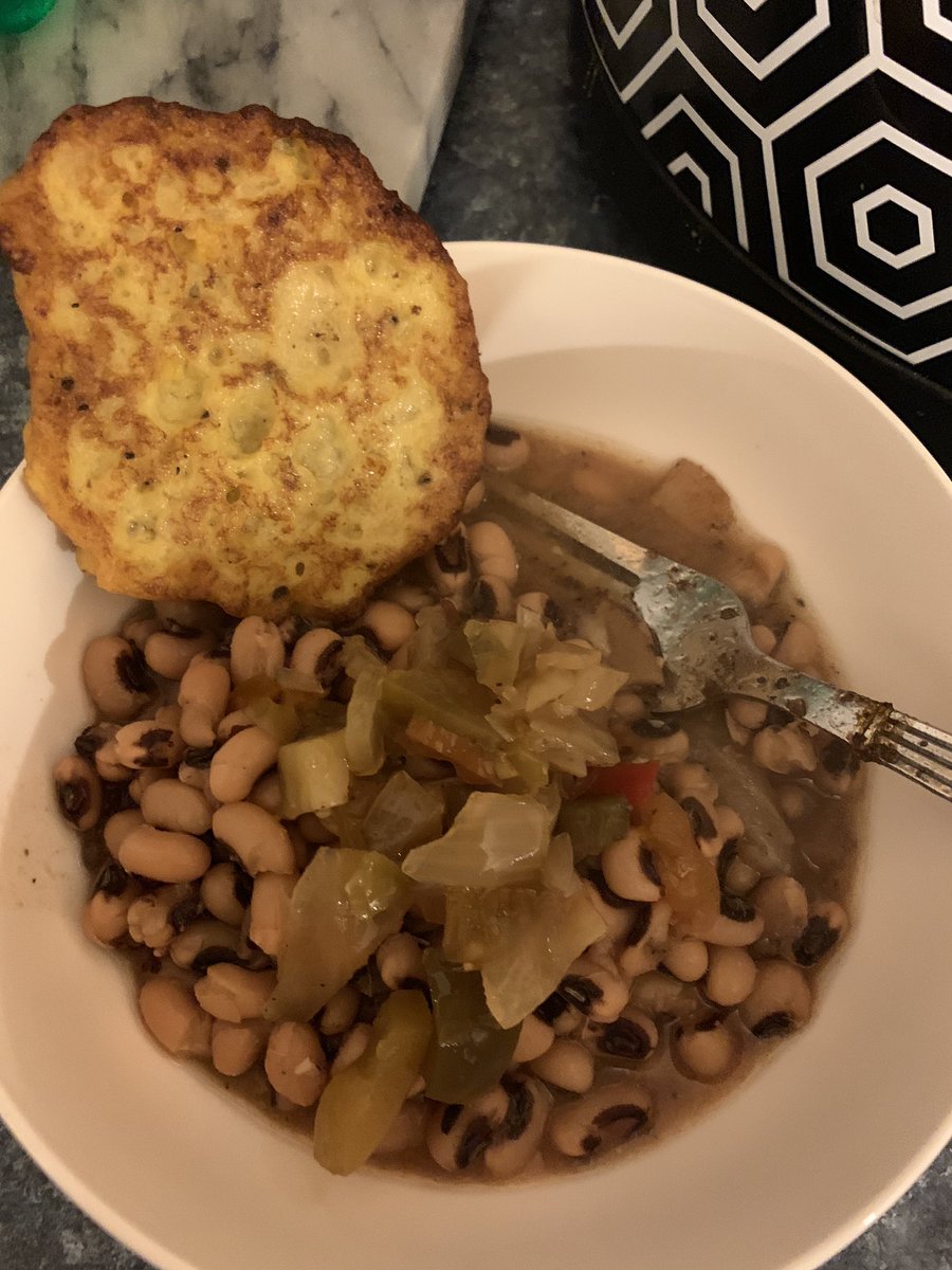 Emcobank's tweet photo. Eating your fave tonight @strugglebuss peas and chow chow... always on my mind love https://t.co/9KIj9XHOn7