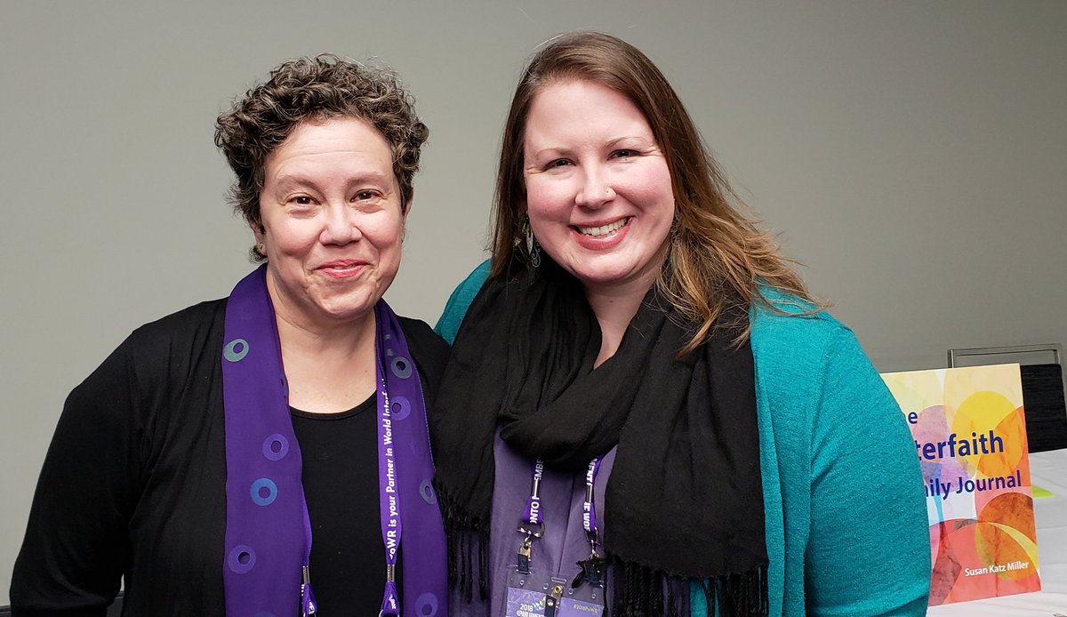 seamickaz's tweet photo. So amazing to finally meet @susankatzmiller in person at her incredibly encouraging session on "#GenInterfaith: Claiming Complex Religious Identity" at @InterfaithWorld!! Thanks for your wonderful example, work, books, and for taking a photo with me! ❤😊 #2018PoWR https://t.co/BdbU8PEn2F