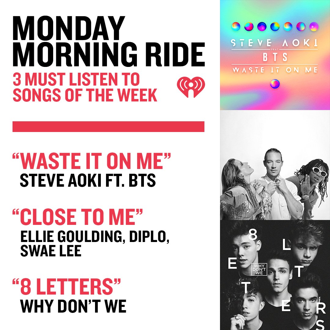iHeartRadio's tweet photo. If your #MondayMorningRide doesn't include these songs... we can't be friends 😜

https://t.co/Yq0SYJUwDP https://t.co/odiD1rEDWw