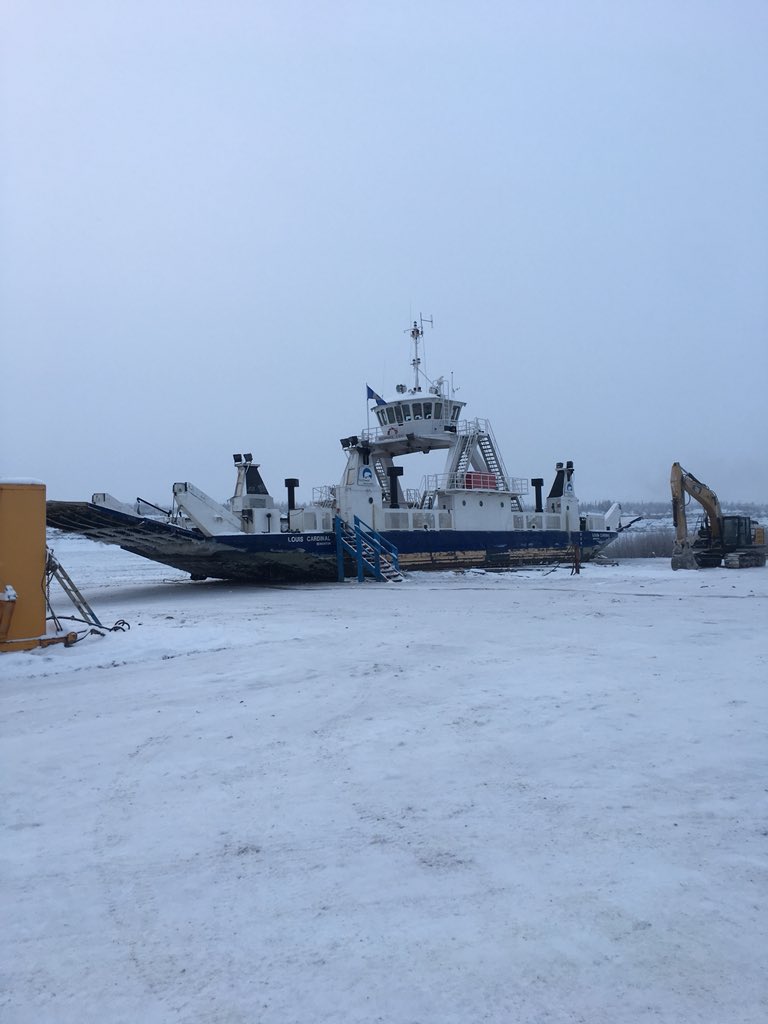 #MVLouisCardinal in dry dock for the season.  #GoodSeason  #RnR #JohnDeerPower @katezuray @SetlonoyegheeLn @cmcdavid97 @a_brauweiler @ChristyCBC @RHoman89 @MerkurManX @goldrush_parker @GNWT_INF #Nanzu #Northof60Boyz