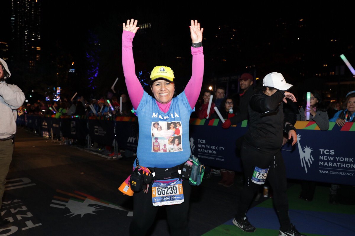 nycmarathon's tweet photo. The celebration is still going as we welcome runners arriving at the finish line. We are in awe of our marathoners’ endurance, ability and motivation! 🙌🗽🏁#TCSNYCMarathon https://t.co/z3NouekgFt