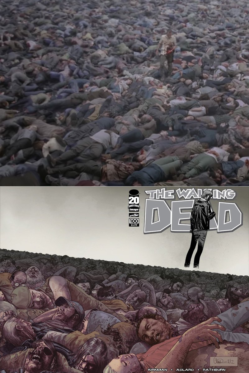 KirstenAcuna's tweet photo. One of the issue #100 variants brought to life #TheWalkingDead https://t.co/8rUvtElpvC