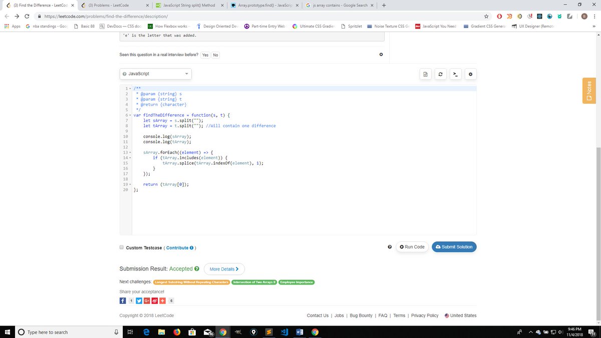 BrendoBrownley's tweet image. Another short algorithm tonight as this weekend was quite busy for me and I have tons of homework to catch up on. Hopefully I'll get to do something bigger tomorrow. #365CodingPhase #CodingPhase #TheCodingWay