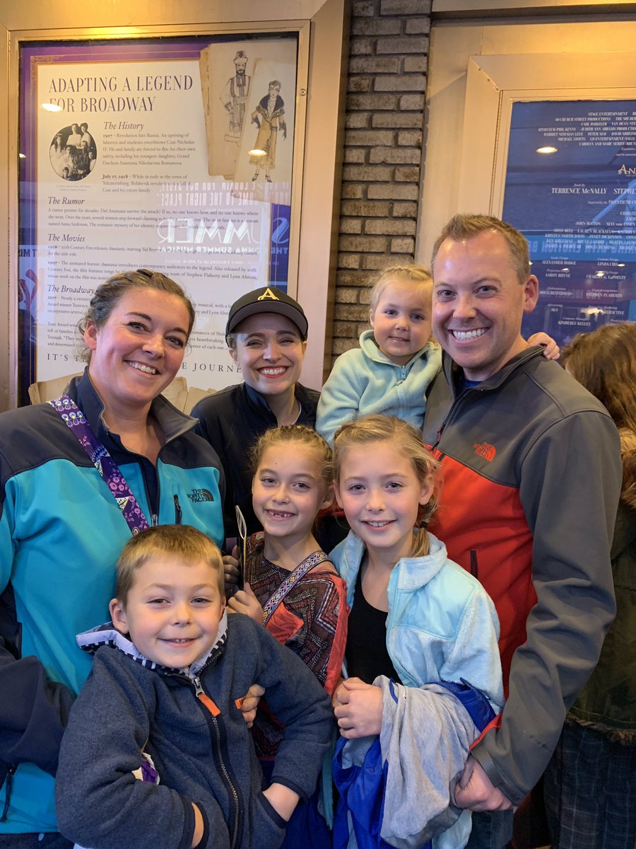BlaynaM's tweet photo. A huge thank you to @ChristyAltomare and Delilah Rose Pellow for making the kids first Broadway musical one they will always remember. #thankful #montgomerynuggets #anastasia https://t.co/BCc0UcODXR