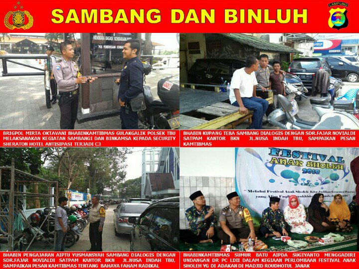 polrestabalam's tweet photo. Minggu 4 November 2018 
sambang dan binluh
@divisihumaspolri
@multimedia.humaspolri
@humas_poldalampung
#poldalampung 
#humaspoldalampung
#thebestpol
#devisihumaspolri
#polripromoter https://t.co/rudyF2lf2e