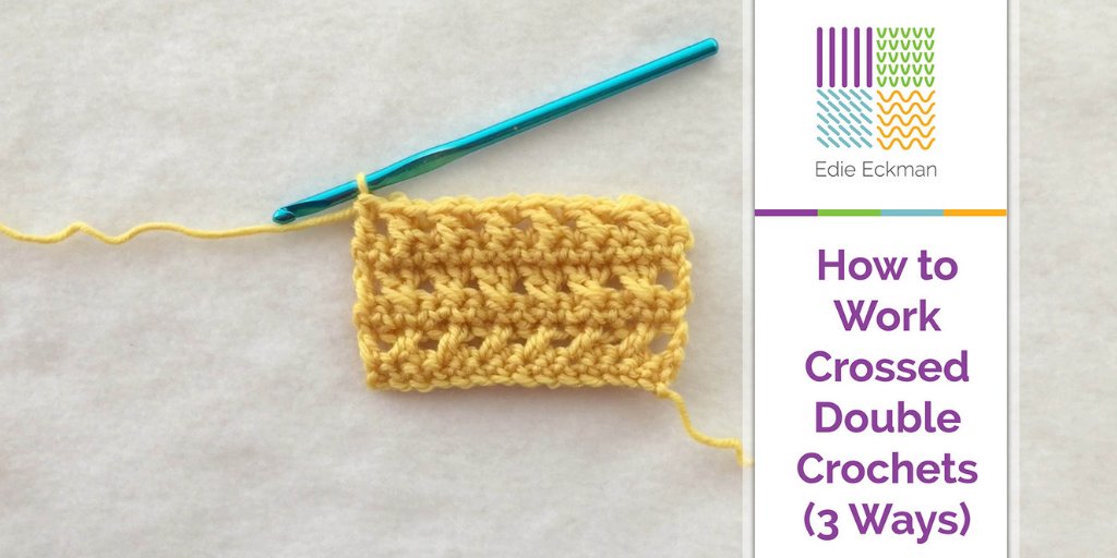 I have 3 ways to show you how to make crossed double crochets, for the next time you have this very textured stitch in a project. youtube.com/edieeckman