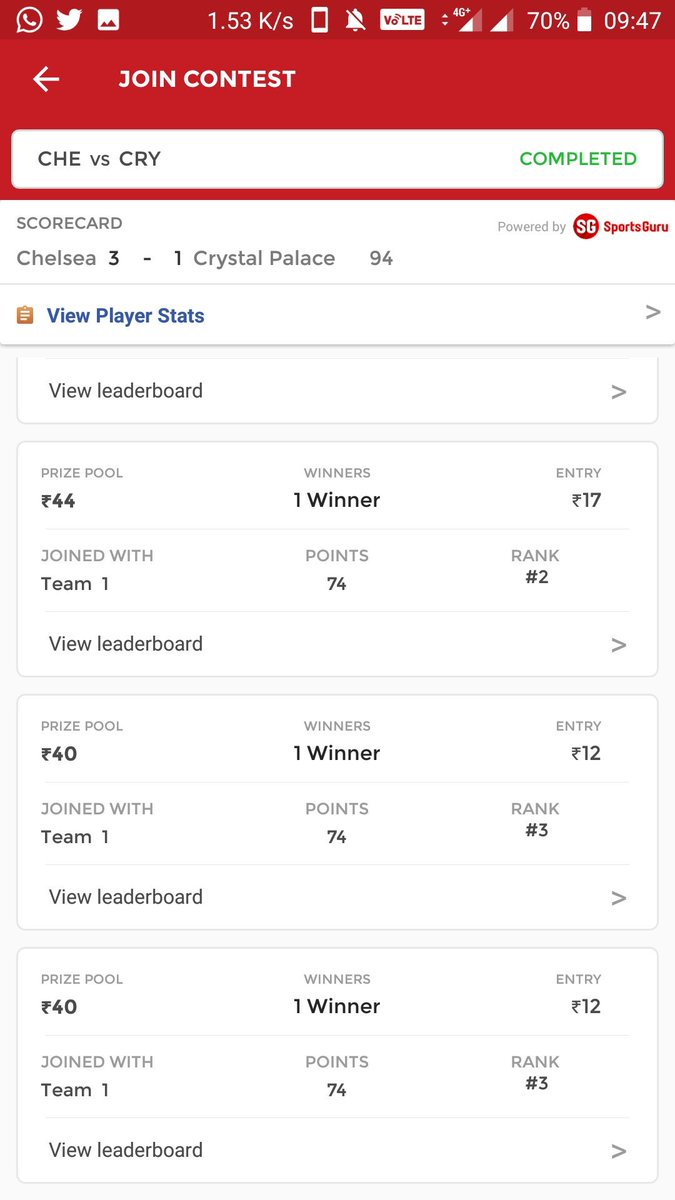 rudresh2's tweet photo. @Dream11CFTeam only use this not played last match https://t.co/hnbF6XiehR