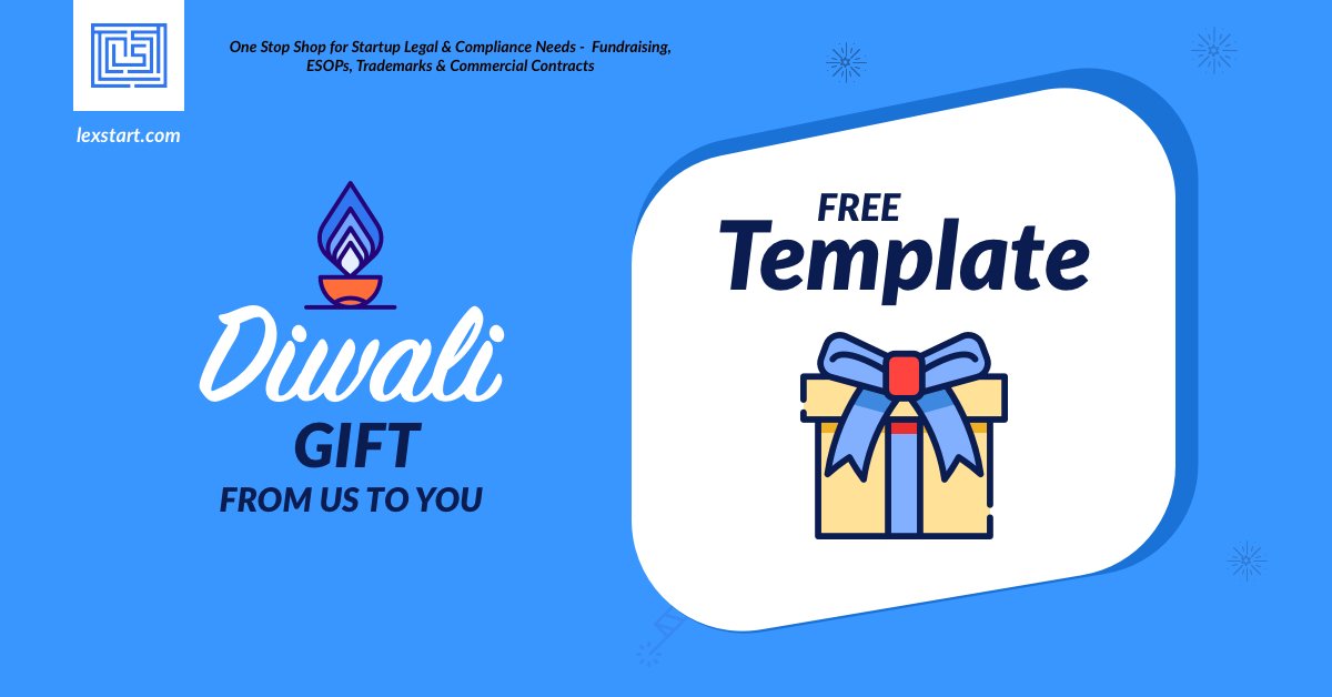 To know more visit- lexstart.com
 #DiwaliSpecial #Startups #StartupLegalAdvisors #DiwaliGift #FreeTemplate #TransformYourStartup #StartRight_RightNow #ESOPs #Fundraising #StartupCompliance #Employeebenefits
@AnishaPatnaik