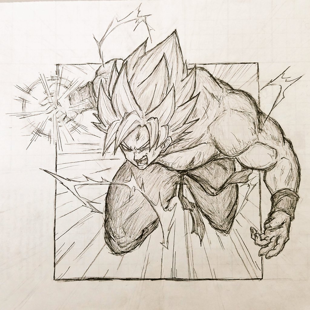 いくてぃ בטוויטר 授業中の暇つぶし ドラゴンボール Dragonball 悟空 落書き 絵描きさんとつながりたい