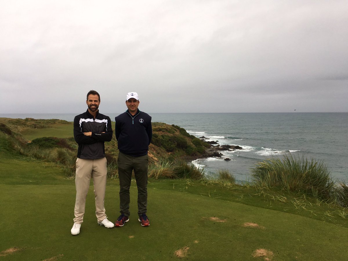 1st tee <a href="/capewickham/">Cape Wickham Golf</a> today with <a href="/Planet_Golf/">Darius Oliver</a> filming for <a href="/GolfChannel/">Golf Channel</a> ... If you haven’t been here, do yourself a massive favour and get on a flight to King Island.  It is absolutely unreal.