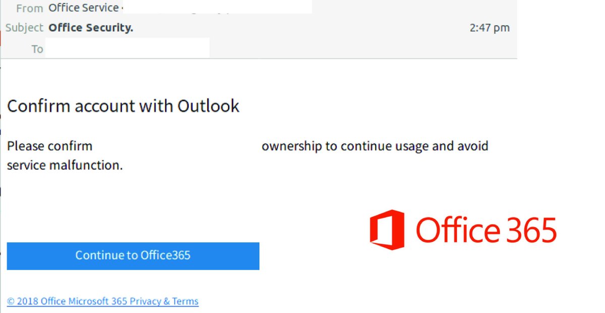 MailGuard's tweet image. #ZeroDay #FASTBREAK Phishing #scam alert: Impersonating @Office365, cybercriminals are sending #emails asking users to confirm ownership of their email address via a link. The link leads to a #phishing website which is a copy of the actual @Office365 login page. #CyberCrime