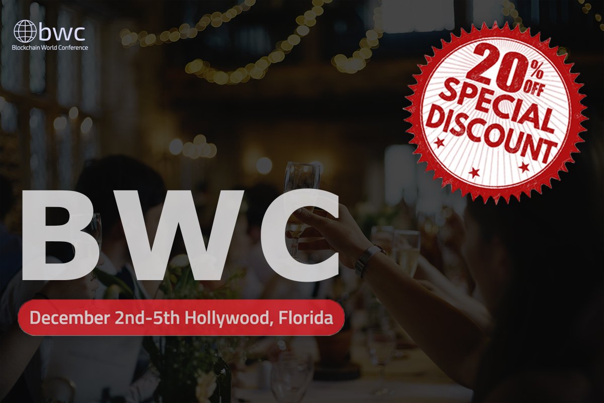 📢 Hurry up!!! Special offer for ICOHOLDER subscribers.

Click the link below and get your 20% discount.
👉 catcut.net/Vf8x 👈 

Blockchain World Conference
December 2nd-5th Hollywood, Florida

#Blockchain #crypto #blockchainevent #cryptocurrencyevent @BWCevent