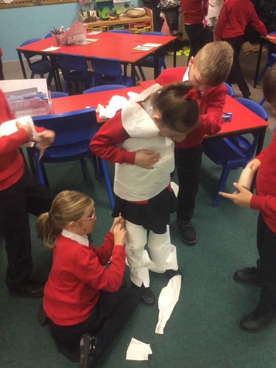 GUPSyear4's tweet photo. 4S completing the mummy challenge for our Immersion day today! #GUPSHINE #GUPShum https://t.co/AvFAfnu3sX