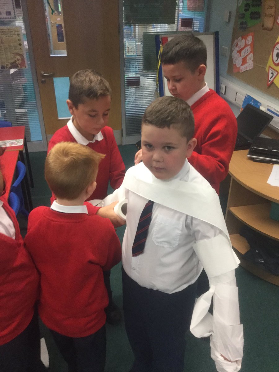 GUPSyear4's tweet photo. 4S completing the mummy challenge for our Immersion day today! #GUPSHINE #GUPShum https://t.co/AvFAfnu3sX