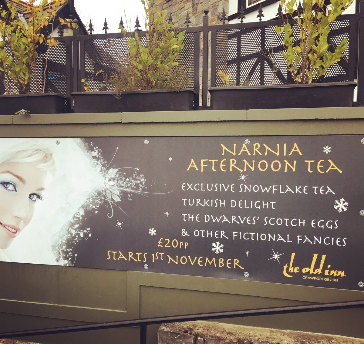 FreebirdVenture's tweet photo. We are thrilled to be partnering with the @oldinn1614 on their Narnia themed afternoon teas. Perfect for the run up to Christmas and the Turkish Delight blend is one of our favourites! #escapetheordinary #cslewis #narnia #afternoontea https://t.co/myzwAbjuEW