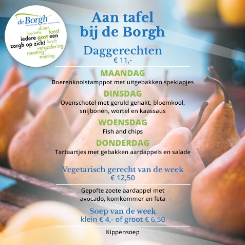 deBorgh's tweet photo. Geniet jij deze week van onze #daggerechten binnen of misschien zelfs op het #terras? 🌡🍻 #aantafel #zevenbergen https://t.co/spKEmYkl6s