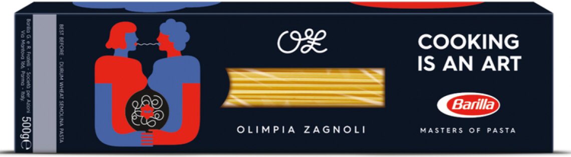 Barilla, Olimpia Zagnoli crea la nuova confezione per gli Spaghetti Nº5