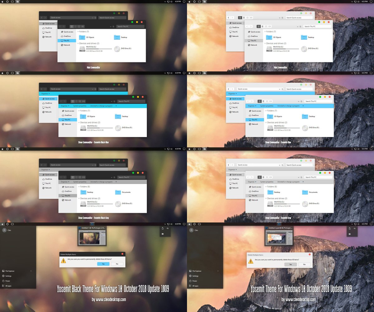cle0desktop's tweet image. Yosemite Black and Light Theme Windown 10 October 2018 Update 1809 
Download cleodesktop.com/2018/10/yosemi… 
#Cleodesktop #Windows10October2018Update #Windows10