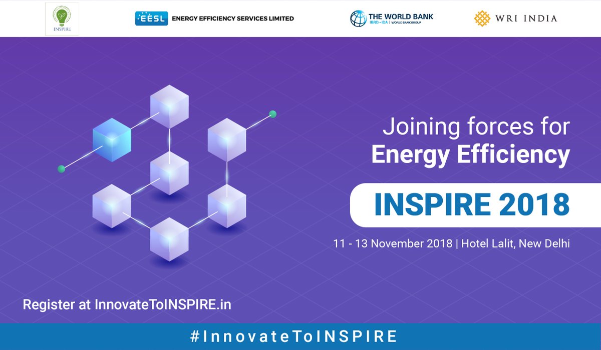 EESL_India's tweet photo. #India's #ESCert program has enabled #energyefficiency monetisation; blockchain integration & #IoT can advance this to peer-to-peer #energy trading, encouraging further conservation by industries. Participate in such discussions at #INSPIRE2018 & register: https://t.co/jufTsQi80K https://t.co/aEt8qkffon