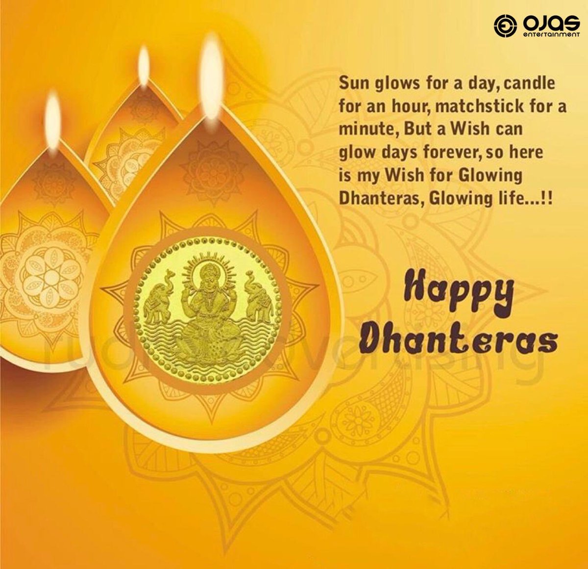 Ojasonthego's tweet photo. On this auspicious day, may Goddess Laxmi bless you with an abundance of wealth & prosperity!
Team Ojas.
#HappyDhanteras #FestiveSeason #Celebration #FestiveVibes #Festival #TeamOjas #OjasEntertainment #OjasOnly https://t.co/3DqIi3jdna