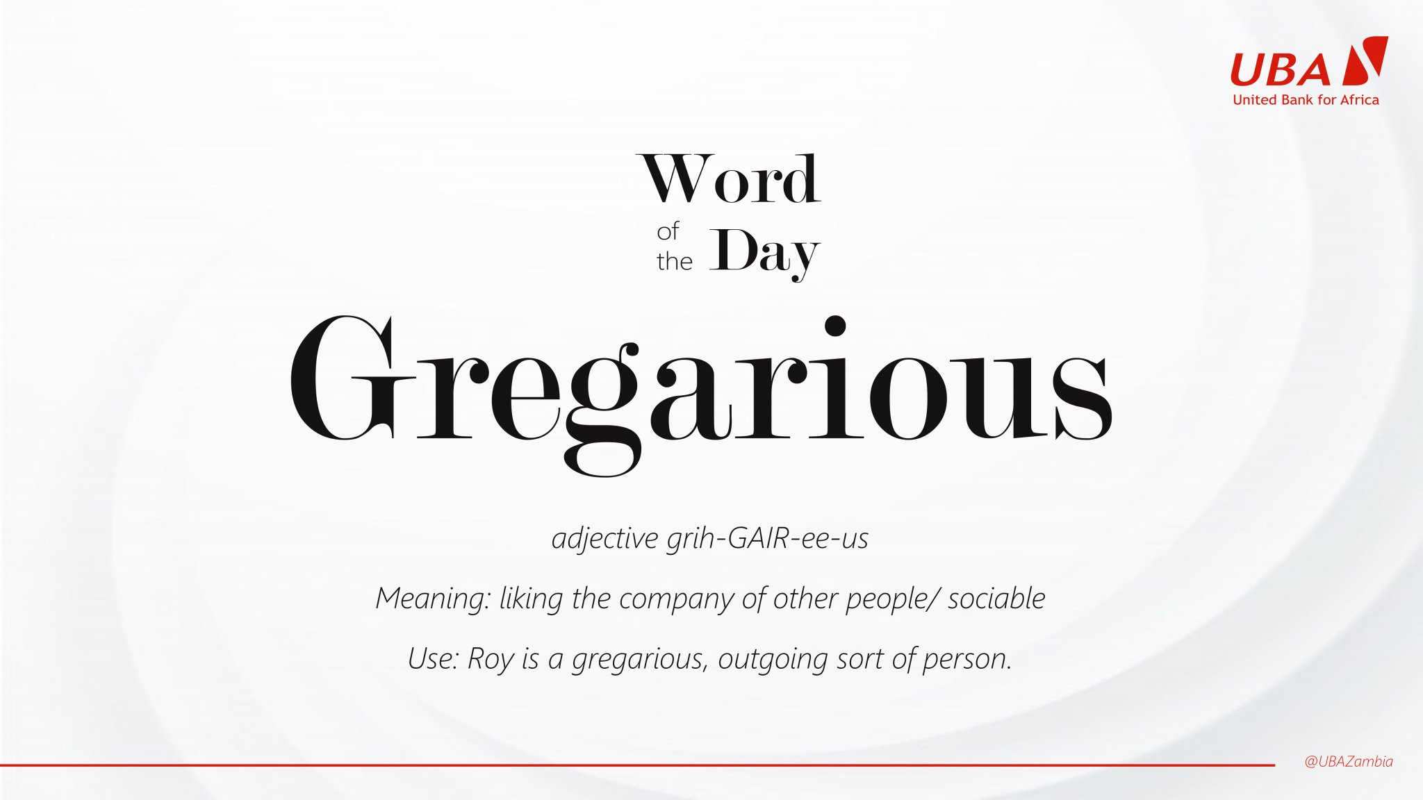 What does gregarious mean deals